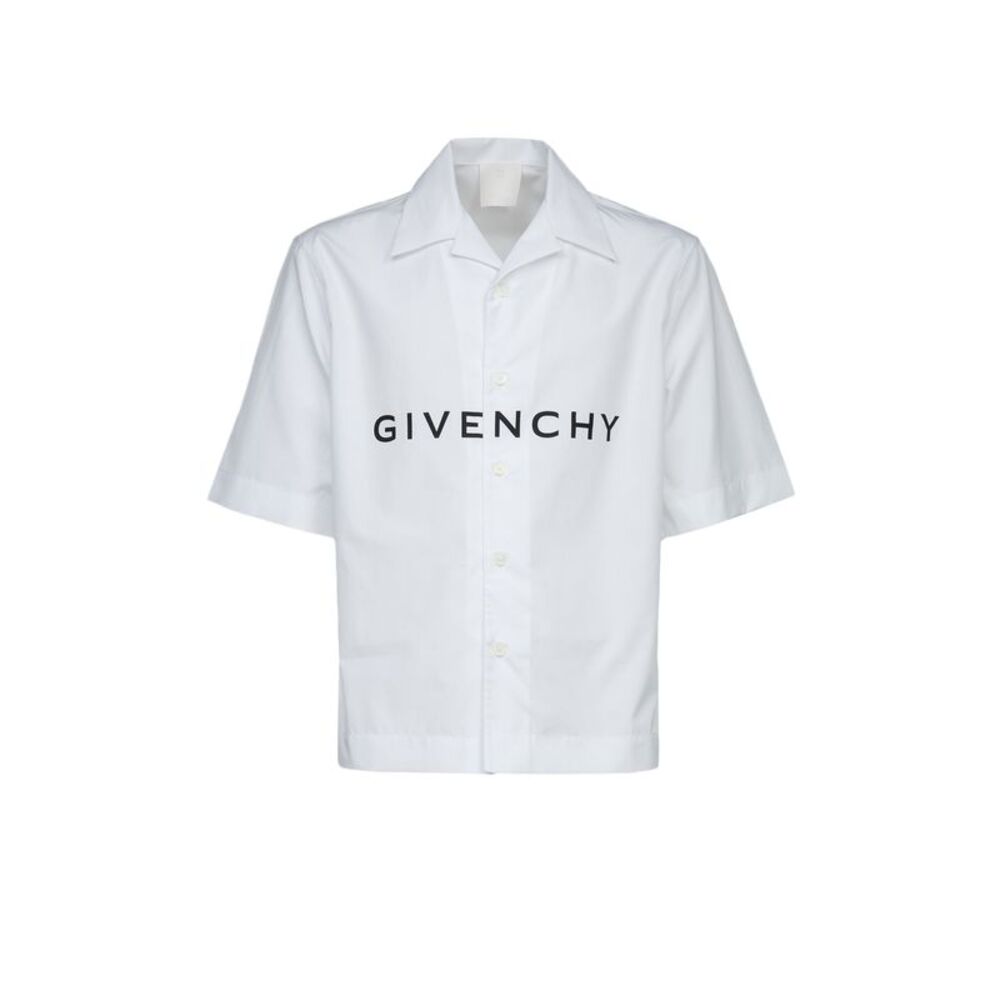Givenchy Bicolor Cotton Shortsleeve Men's Shirt